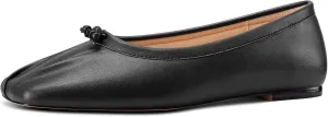 Aachcol Womens Square Toe Ballet Flats Slip-on Classic Work Flats Shoes Dress Shoes