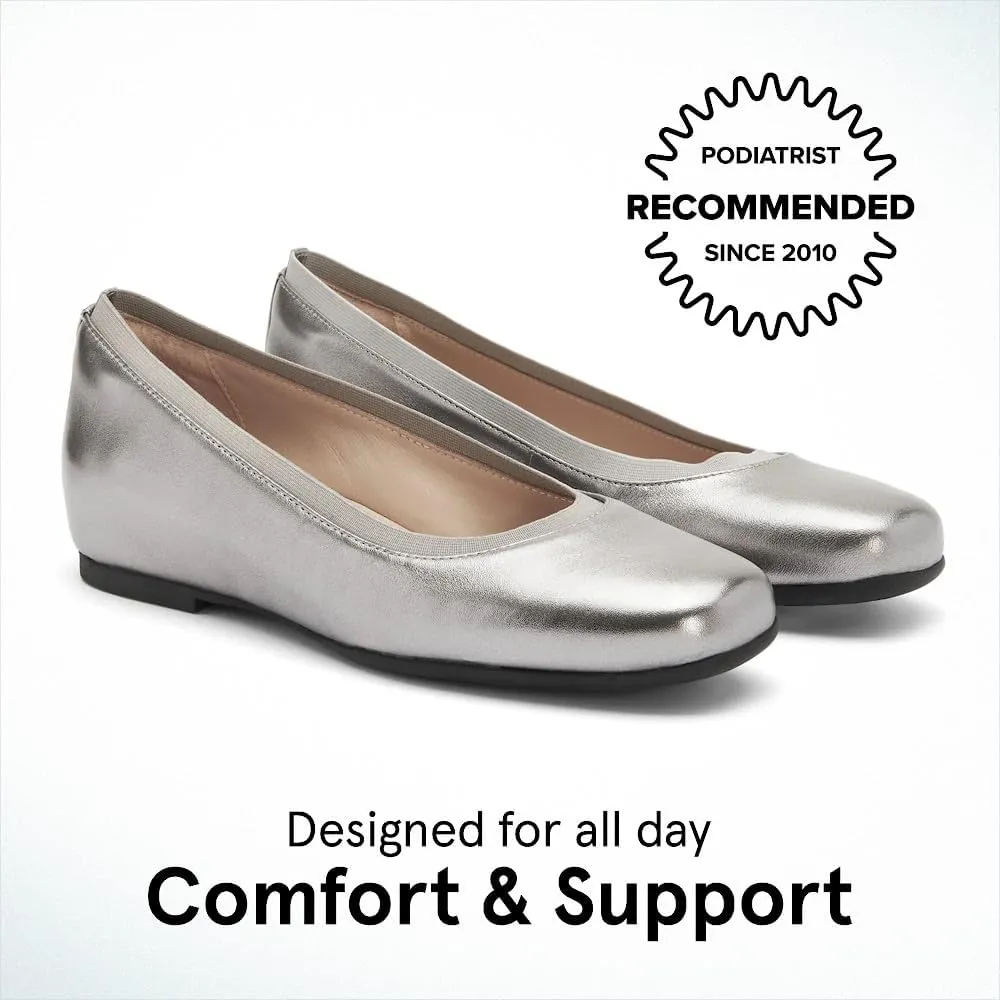 ABEO Cadence Ballet Flats for Women | Metatarsal Pad | Arch Support Flats Shoes | Ball of Foot Cushion | Premium Leather Upper & Lining