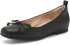 ABEO Cadence Bow Ballet Flats for Women | Built-in Orthotic Insole | Arch Support Flats Shoes | Dressy Work Low Wedge | Premium Leather Upper & Lining