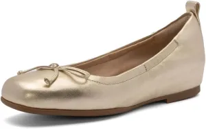 ABEO Cadence Bow Ballet Flats for Women | Built-in Orthotic Insole | Arch Support Flats Shoes | Dressy Work Low Wedge | Premium Leather Upper & Lining