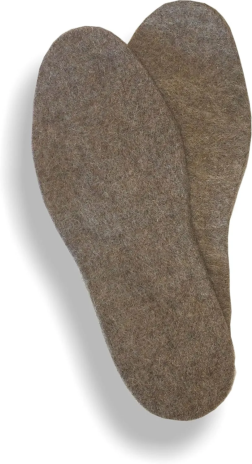 Alpaca & Wool Felted Sole Inserts for Boots & Shoes (XX-Large - Mens 15)