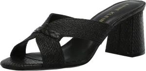 Anne Klein Womens Aubrie Slip On Strappy Mule Sandals