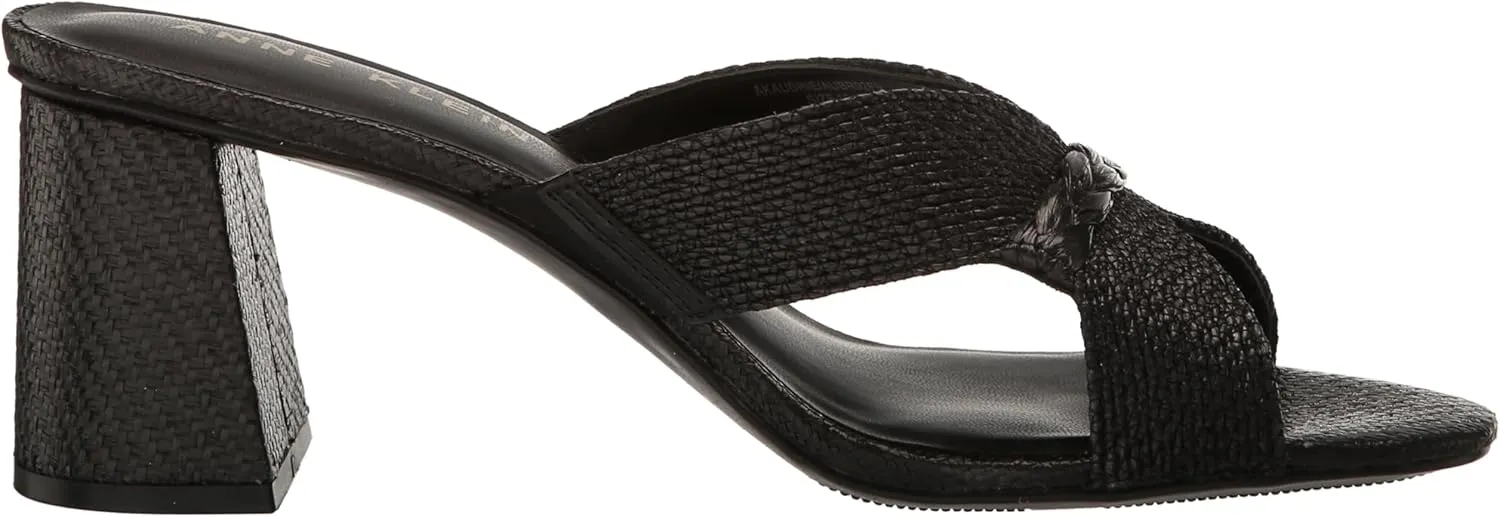 Anne Klein Womens Aubrie Slip On Strappy Mule Sandals