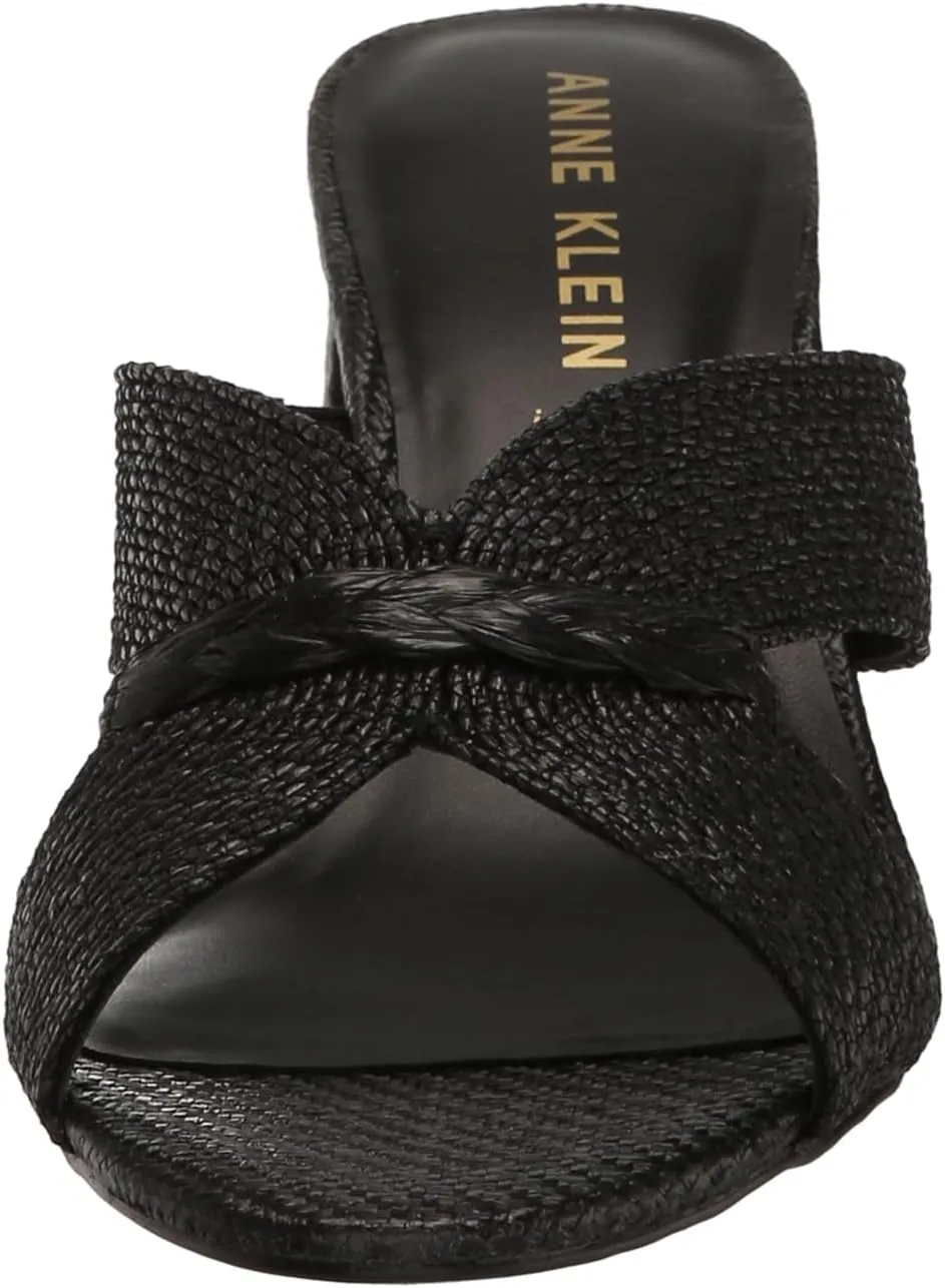 Anne Klein Womens Aubrie Slip On Strappy Mule Sandals