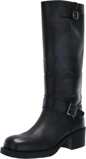 Ash Trinidad Tall Shaft Harness Women's Stylish Leather Boots with Buckle Detail, Durable Sole, Comfortable Fit
