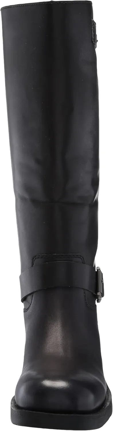 Ash Trinidad Tall Shaft Harness Women's Stylish Leather Boots with Buckle Detail, Durable Sole, Comfortable Fit