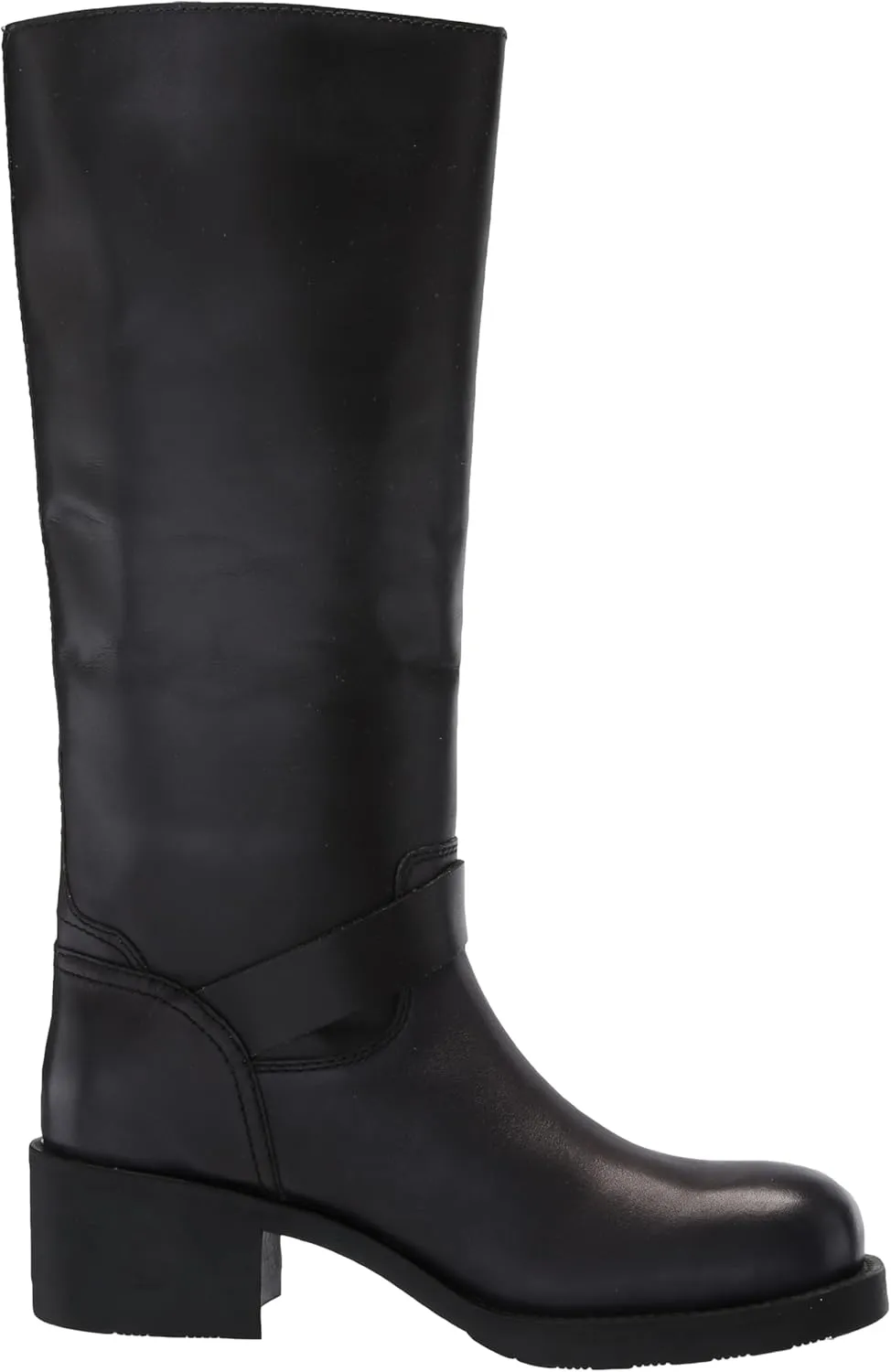 Ash Trinidad Tall Shaft Harness Women's Stylish Leather Boots with Buckle Detail, Durable Sole, Comfortable Fit