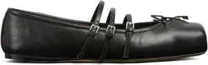 Ballet Flats Shoes for Women, Bows Slip On Comfortable Closed Square Toe Flats for Casual Dressy