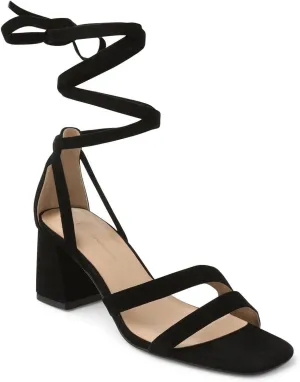 BCBGeneration Womens Deena Faux Leather Dress Sandals Black 8.5 Medium (B,M)