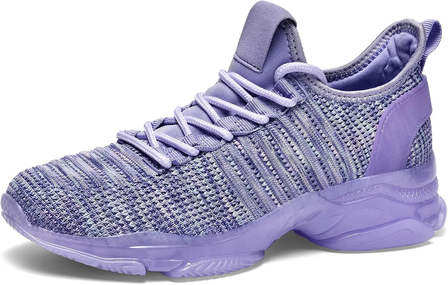 BELOS Women's Rhinestone Mesh Slip On Walking Shoes Fashion Breathable Spakle Glitter Sneaker