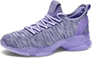 BELOS Women's Rhinestone Mesh Slip On Walking Shoes Fashion Breathable Spakle Glitter Sneaker