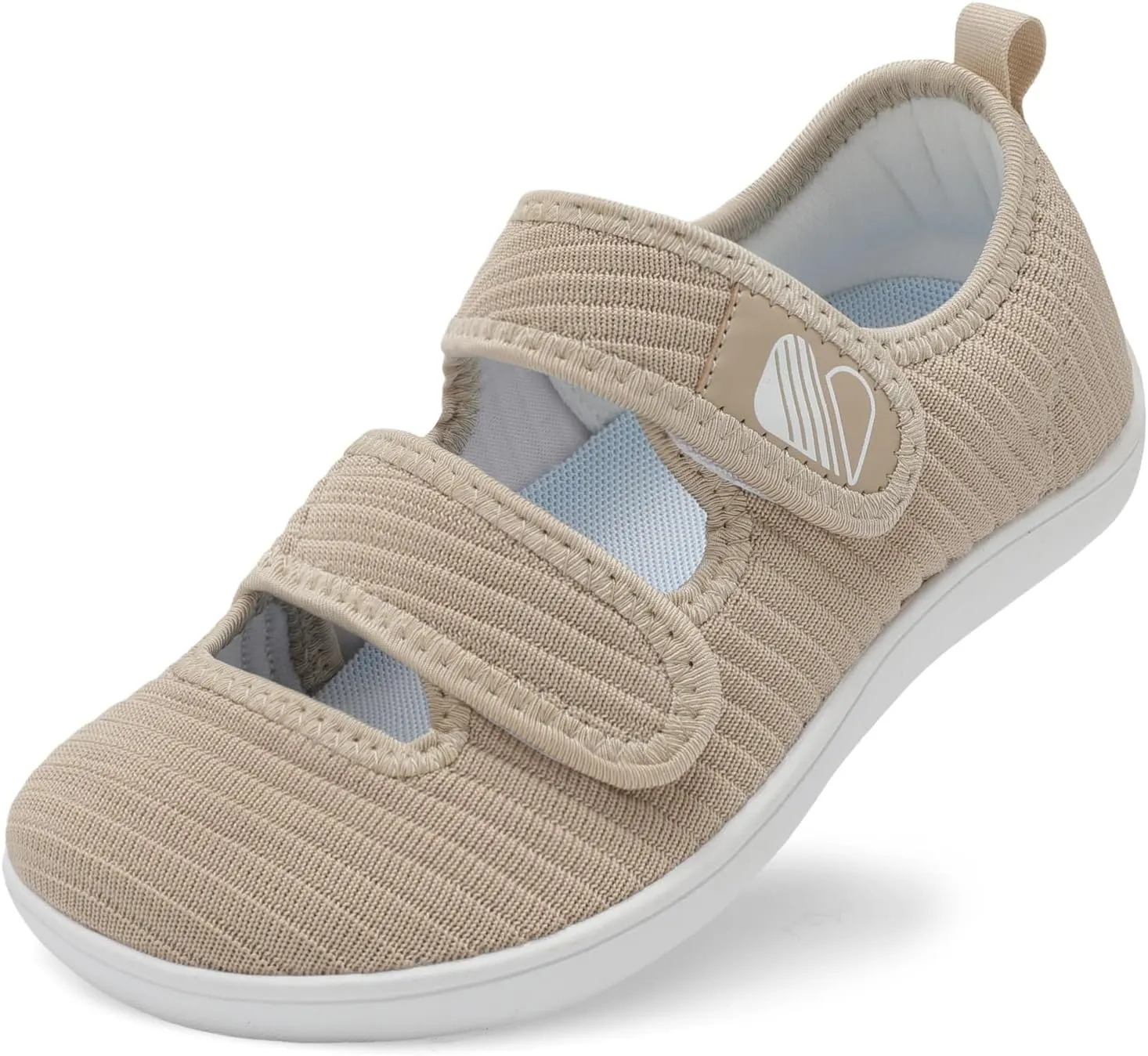 Besroad Womens Walking Shoes Wide Diabetic Shoes Adjustable Barefoot Casual Sneakers Breathable Zero Drop Arthritis Edema Sneakers Indoor Outdoor