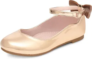 Bigwow Girls Mary Jane Dress Shoes Princess Ballet Flats with Bow Wedding Party Flower Girl Back to School Shoes for Little/Big Kids