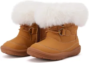 BMCiTYBM Toddler Snow Boots Baby Boys Girls Winter Warm Boots Infant High Top Shoes Faux Fur Bootie for Cold Weather Outdoor