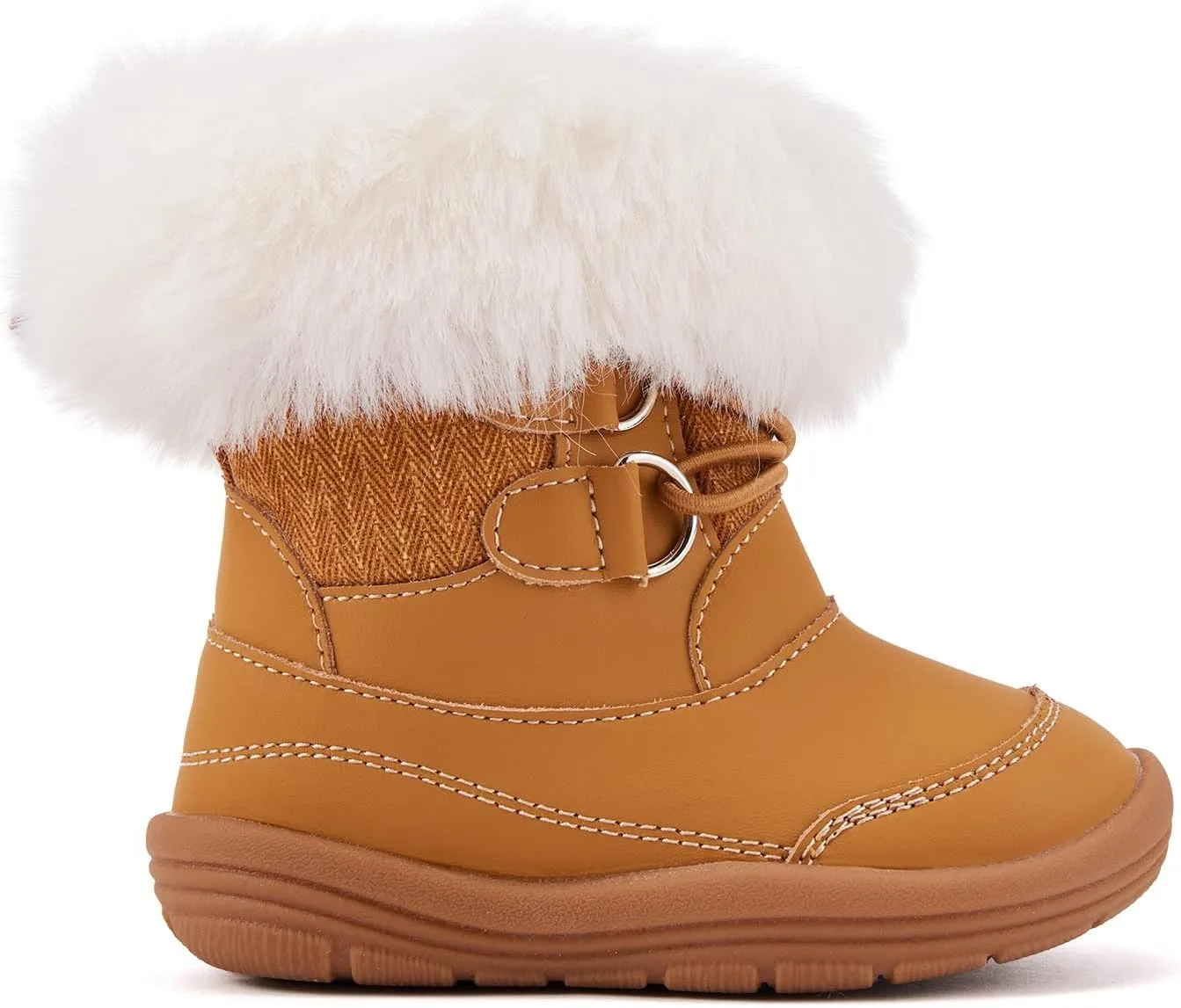 BMCiTYBM Toddler Snow Boots Baby Boys Girls Winter Warm Boots Infant High Top Shoes Faux Fur Bootie for Cold Weather Outdoor