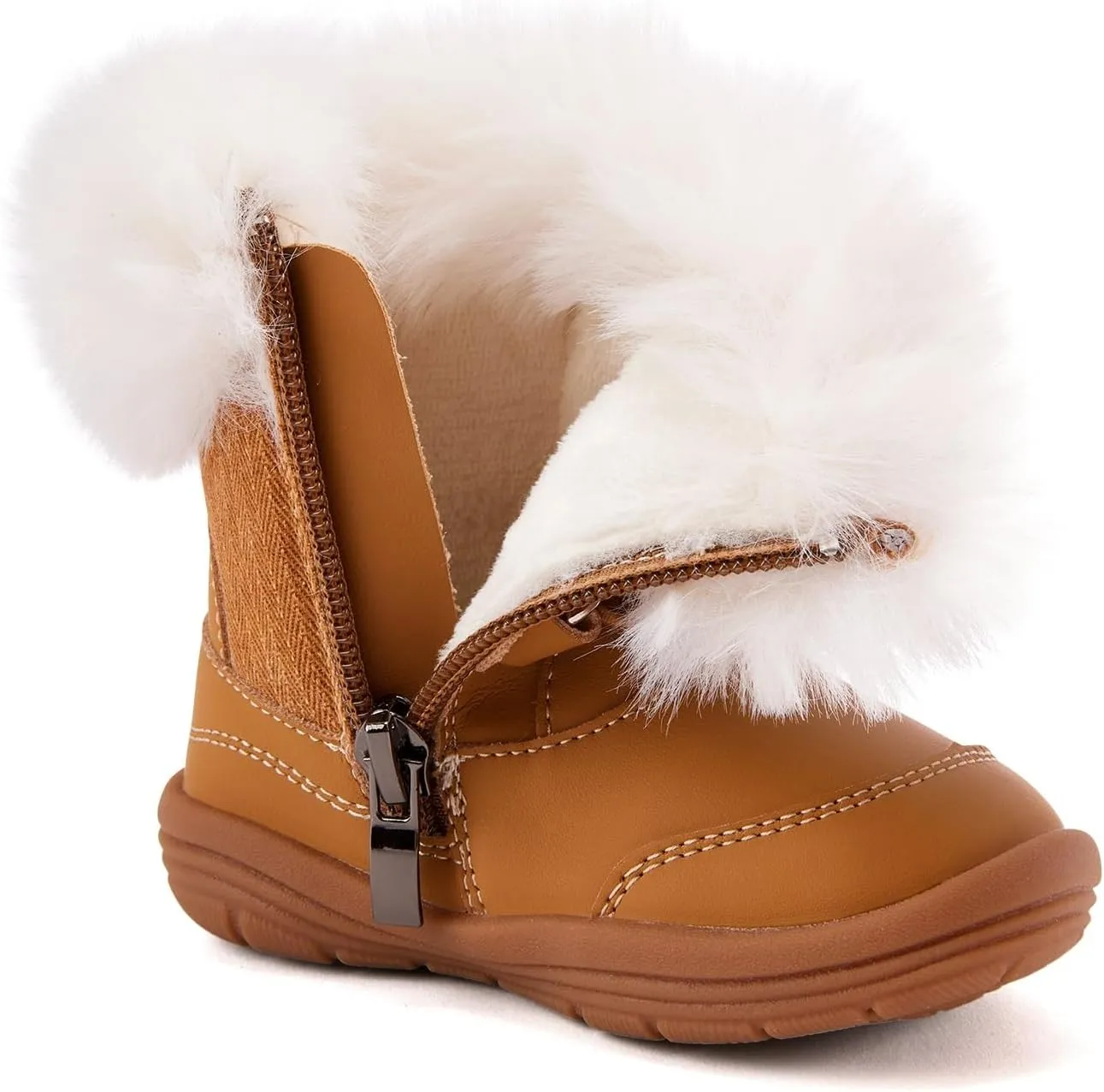 BMCiTYBM Toddler Snow Boots Baby Boys Girls Winter Warm Boots Infant High Top Shoes Faux Fur Bootie for Cold Weather Outdoor