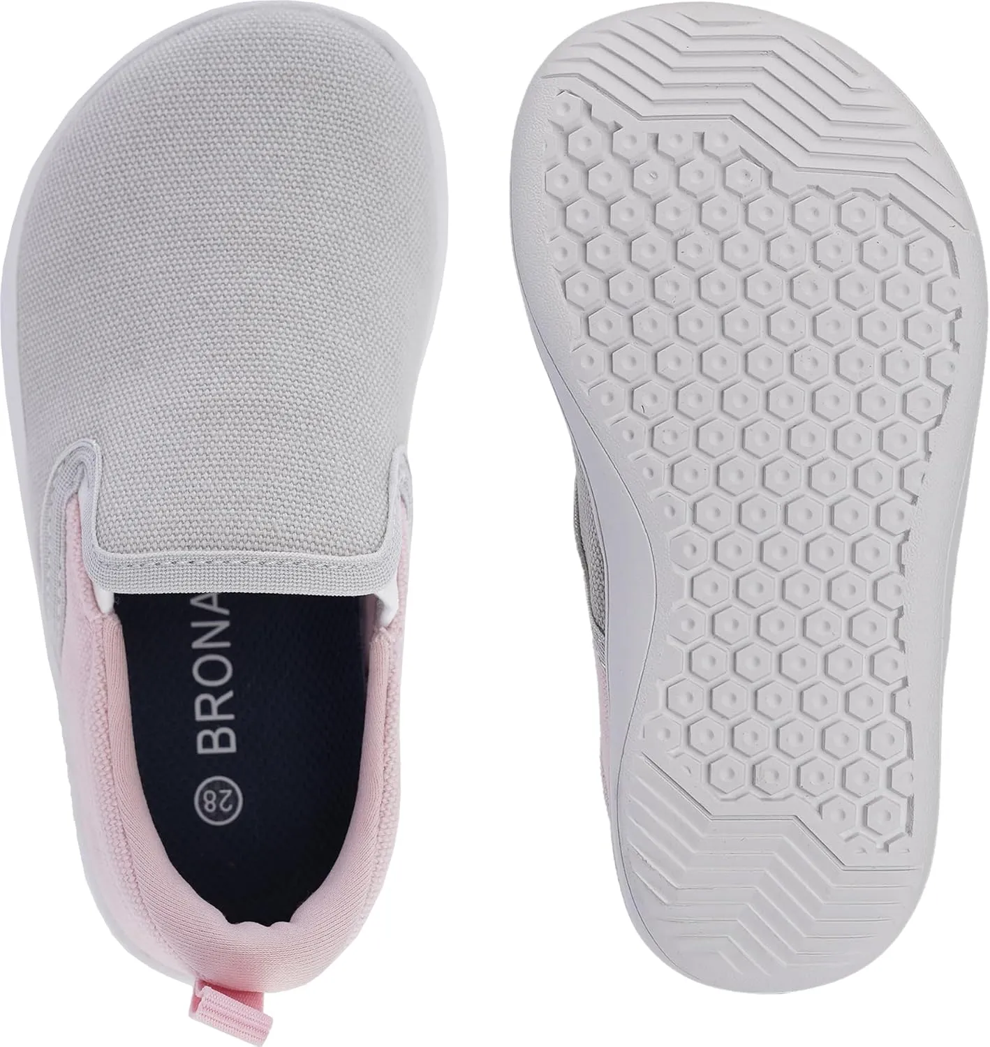 BRONAX X WHITIN Toddler/Little Kid Wide Toe Box Barefoot Shoes | Minimalist Sneakers for Boys/Girls | Zero Drop