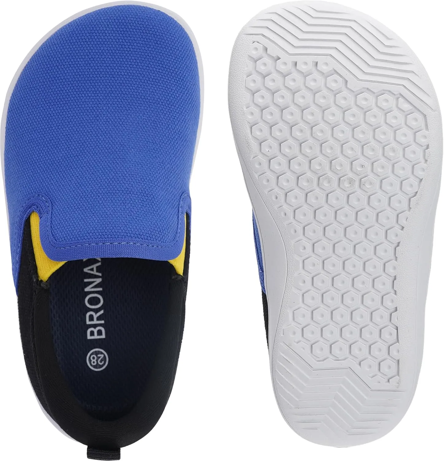 BRONAX X WHITIN Toddler/Little Kid Wide Toe Box Barefoot Shoes | Minimalist Sneakers for Boys/Girls | Zero Drop