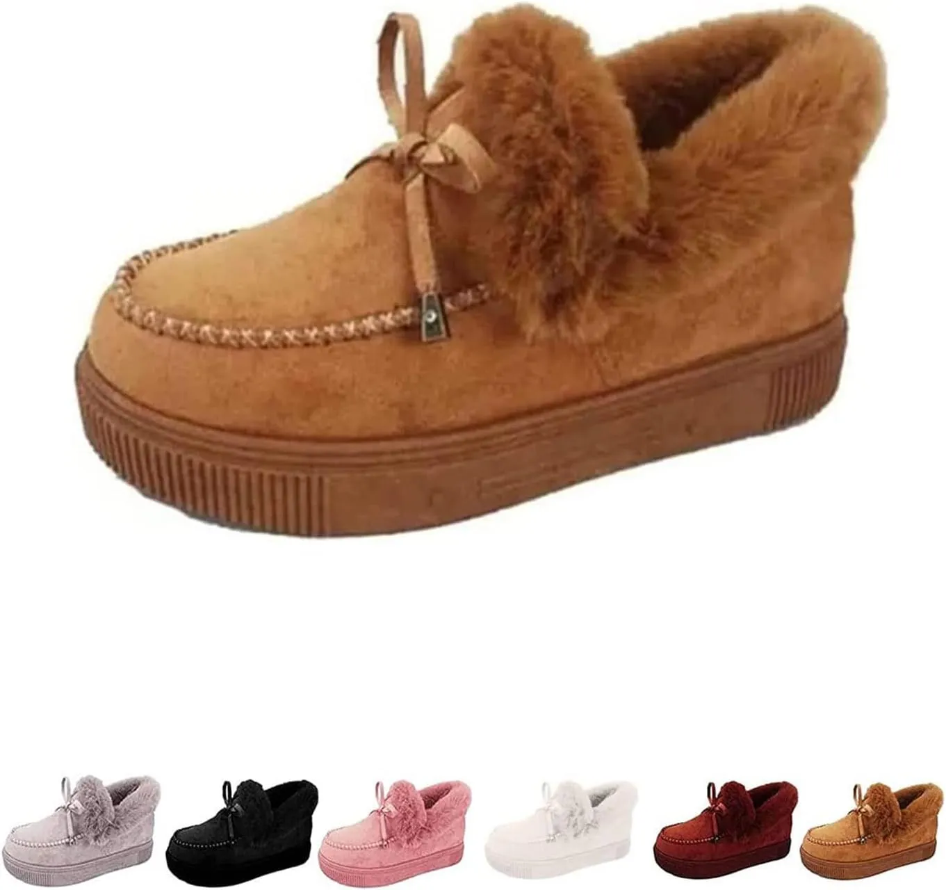 Casual Fashion Flat Boots, Women's Boots Round Head Thick Sole Orthopedic Arch-Support Wool Thick Warm Cotton Shoes