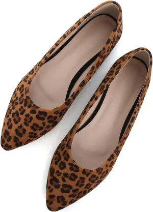 ChaiRong Zhou Women Pointed Toe Ballets Flats Comfort Slip On Walking Shoes for Driving
