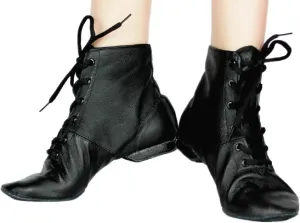 Cheapdancing Men’s & Women's Practice Dancing Shoes Soft Leather Flat Jazz Boots (Black, Adult, Men, 10, Numeric, US Footwear Size System, Medium)