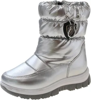 Childrens Thick Snow Boots Chunky Sole Non Slip Ski Booties Outdoor Cozy Warm 𝐖aterproof Cotton Fleece Lined Shoes