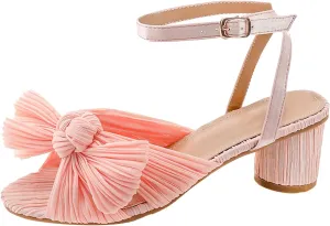 Chunky Heels for Women Open Toe Block Heeled Mid Heels Sandals with Ankle Strap Pumps Wedding Sandals Dress Shoes