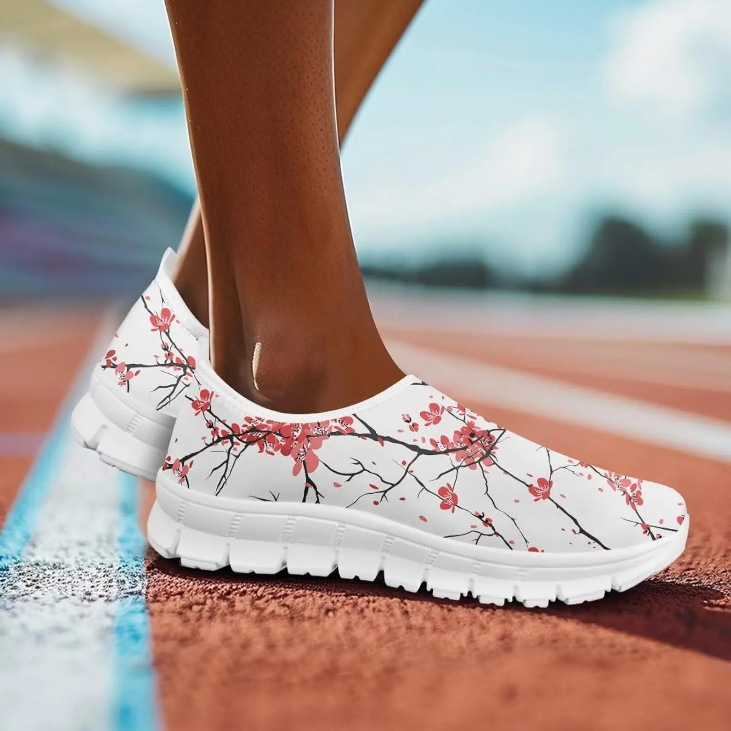 Coloranimal Flats for Women Slip On Shoes Causal Womens Loafers Walking Shoes Lightweight Mesh Athletic Shoes with Anti Skid Sole
