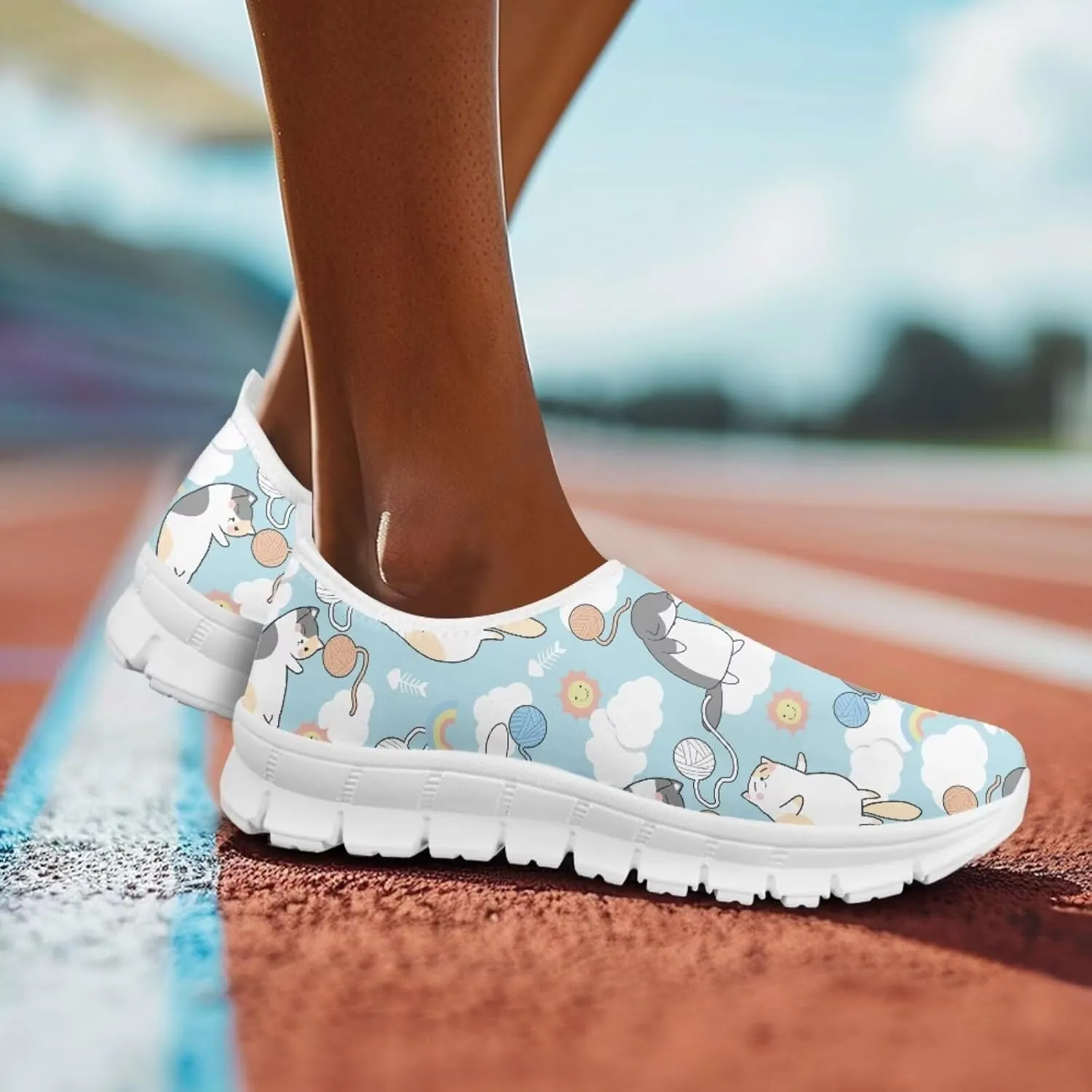 Coloranimal Flats for Women Walking Shoes Womens Loafers Slip On Shoes Travel Shoes with Anti Skid Sole Cute Watre Shoes Casual Flats