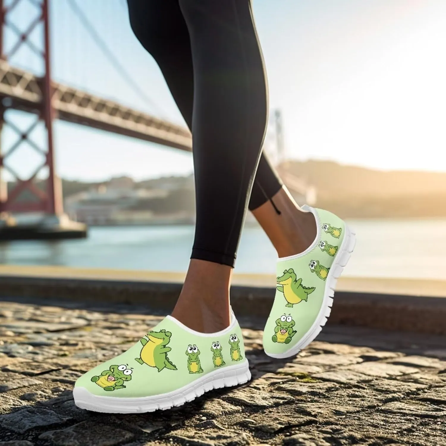 Coloranimal Flats for Women Walking Shoes Womens Loafers Slip On Shoes Travel Shoes with Anti Skid Sole Cute Watre Shoes Casual Flats