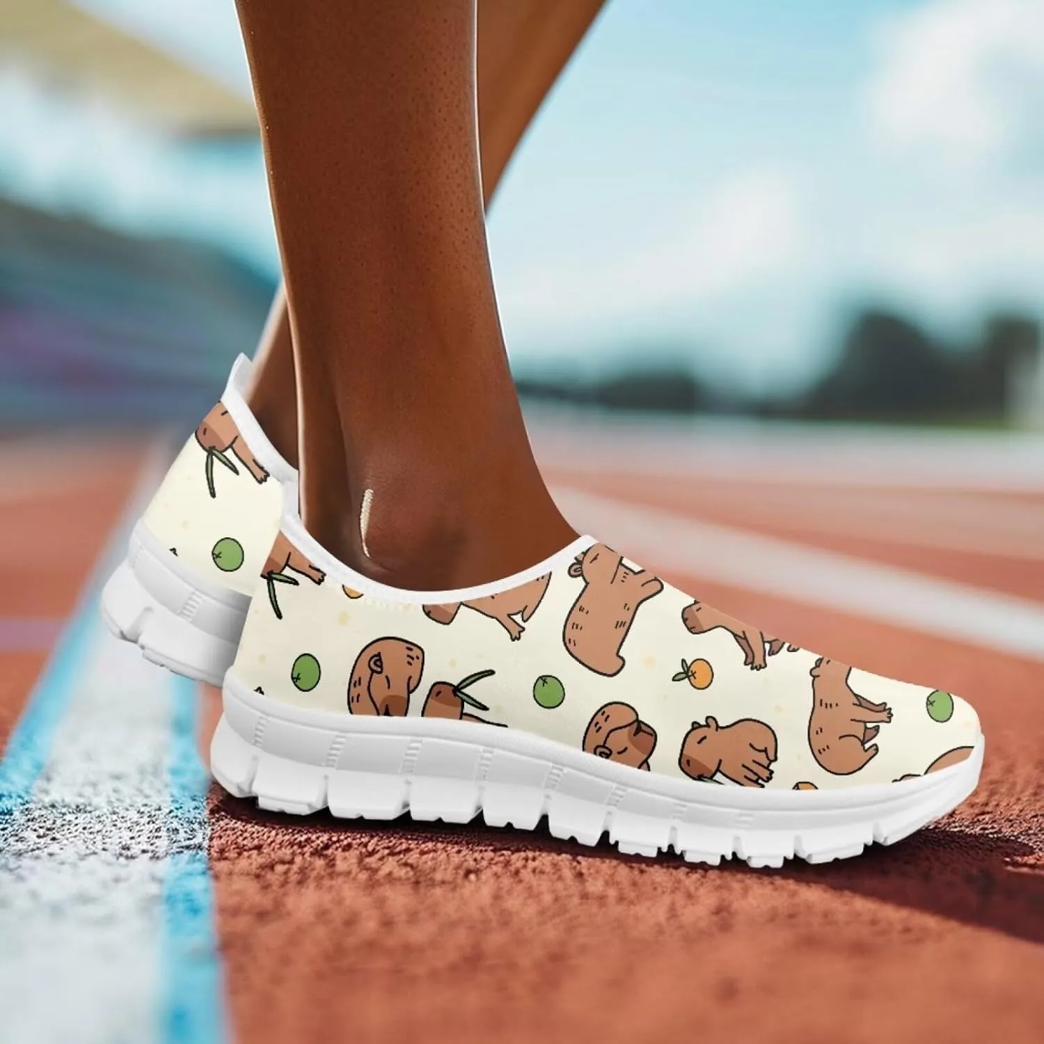 Coloranimal Flats for Women Walking Shoes Womens Loafers Slip On Shoes Travel Shoes with Anti Skid Sole Cute Watre Shoes Casual Flats