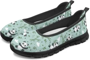 Coloranimal Loafers for Women Mesh Flats Walking Shoes Slip On Flats Tennis Shoes Flats Dress Shoes Fashion Travel Shoes Black Sole