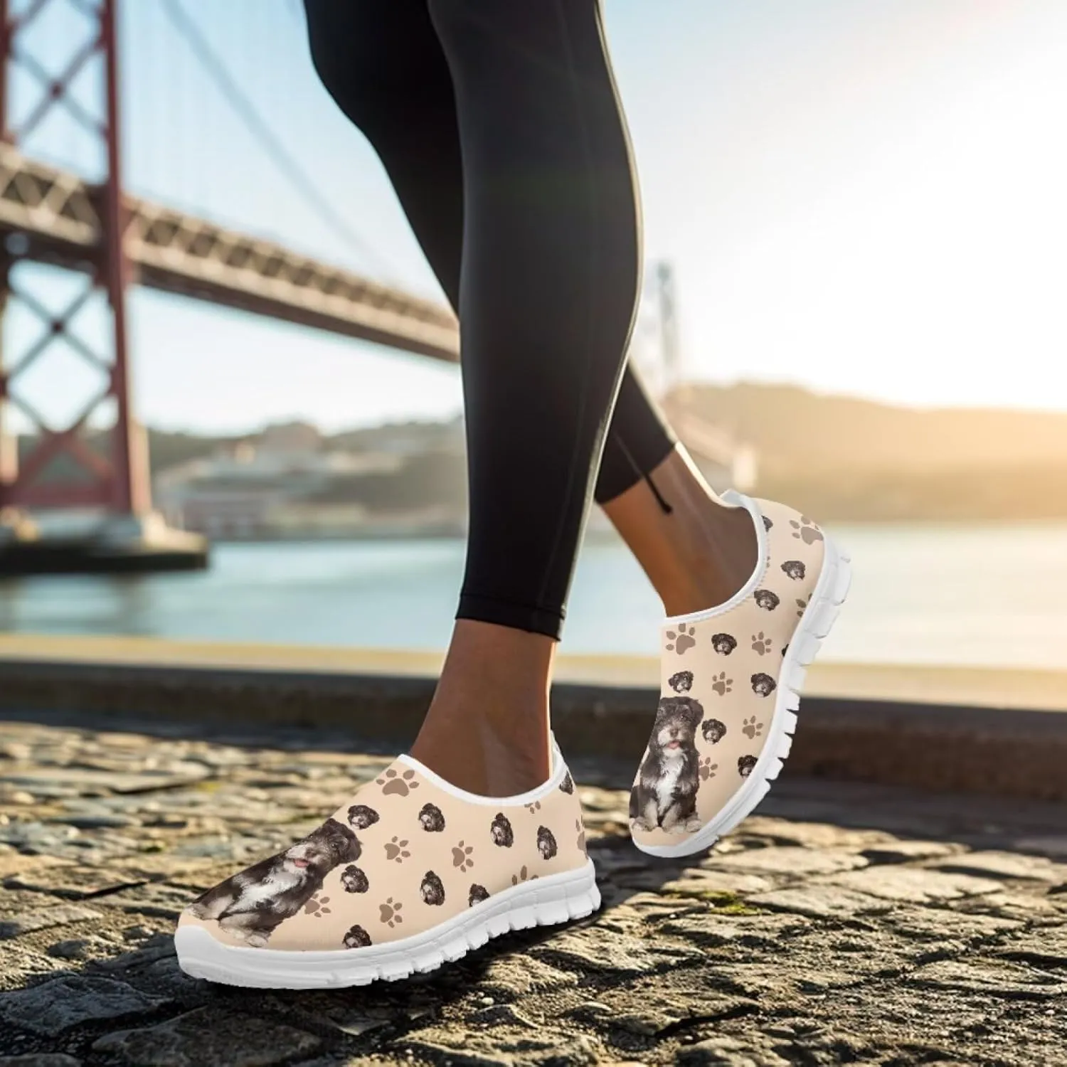 Coloranimal Womens Flats Walking Shoes Loafers for Women Casual Women's Road Running Shoes Travel Shoes Anti Skid Mesh Sports Shoes
