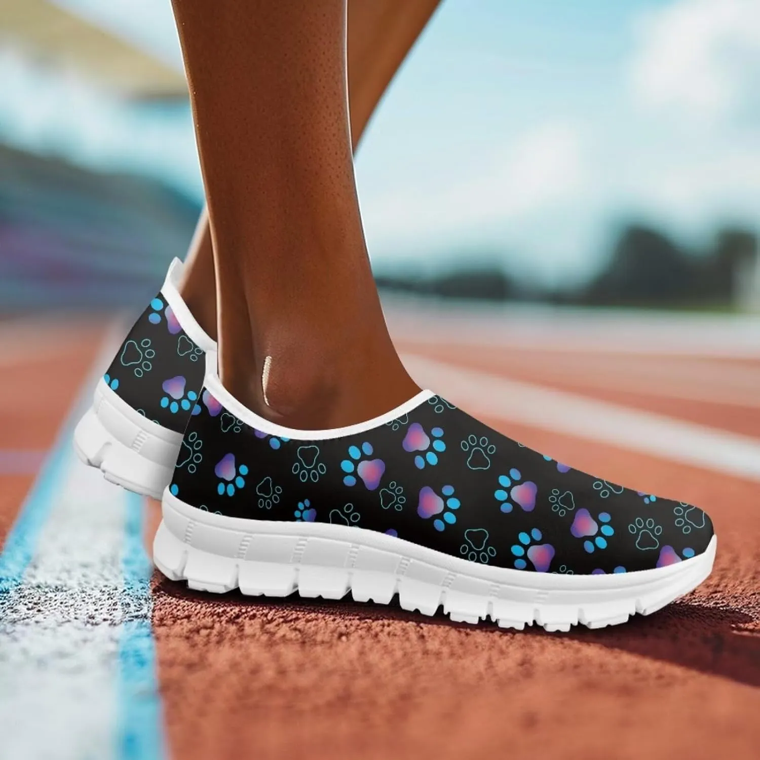 Coloranimal Womens Flats Walking Shoes Loafers for Women Casual Women's Road Running Shoes Travel Shoes Anti Skid Mesh Sports Shoes