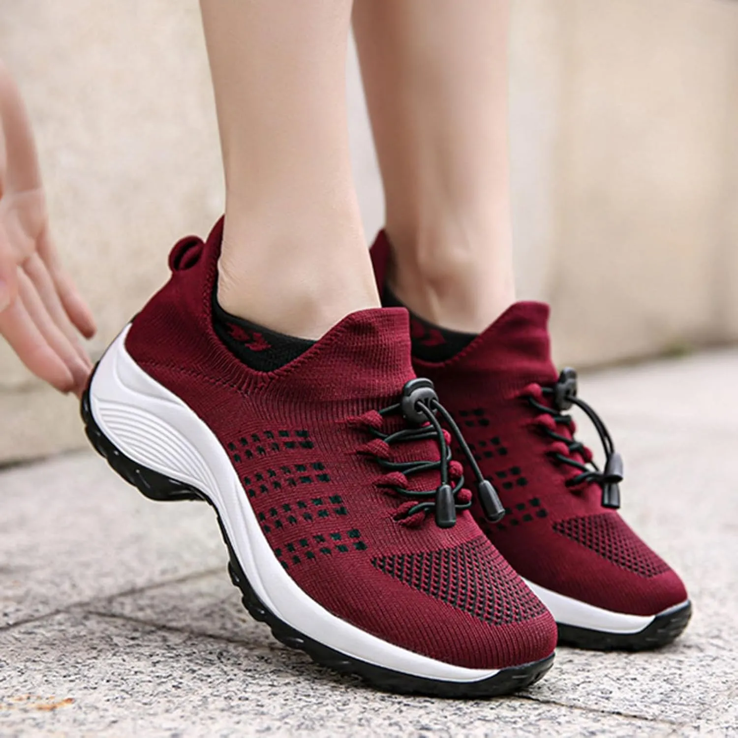 Comfortwear Ortho Stretch Cushion Shoes for Women, Orthopedic Sneakers Ortho Breathable Comfy Shoes for Plantar Fasciitis