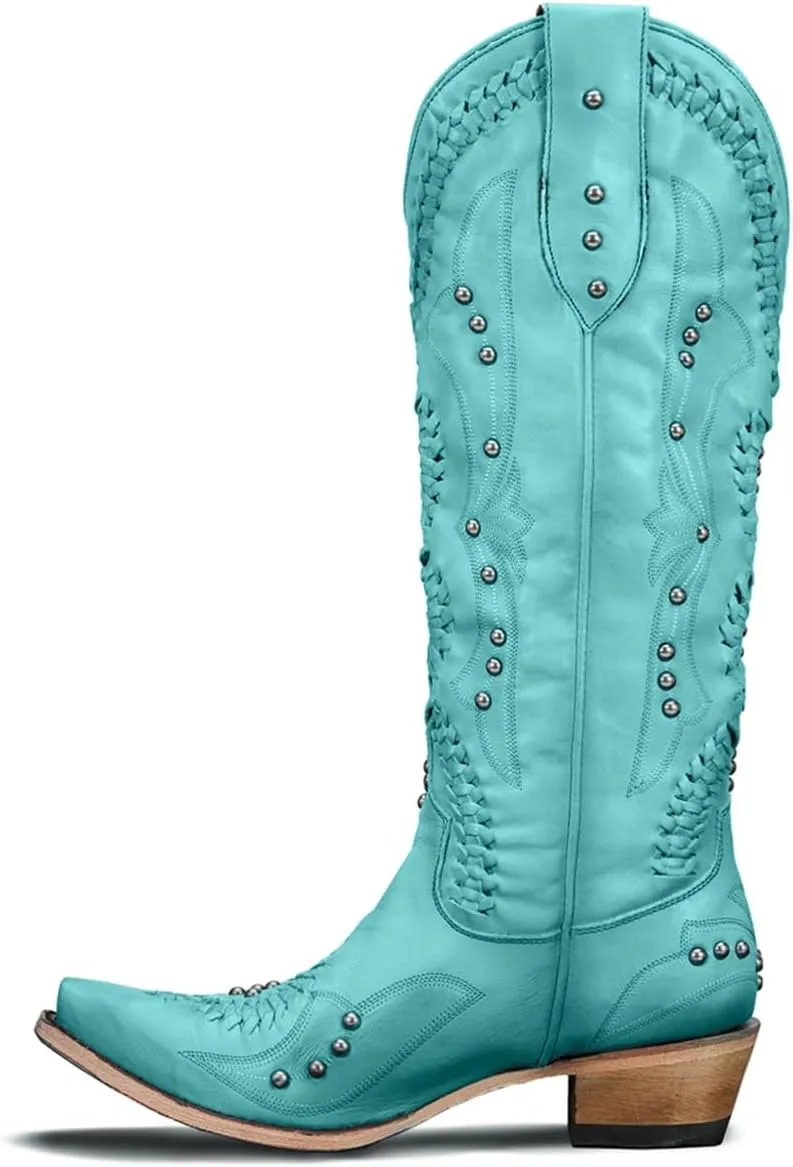 Cowboy Boots for Women Knee High Western Cowgirl Boots
