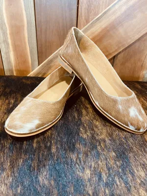 Cowhide Ballerina Flat