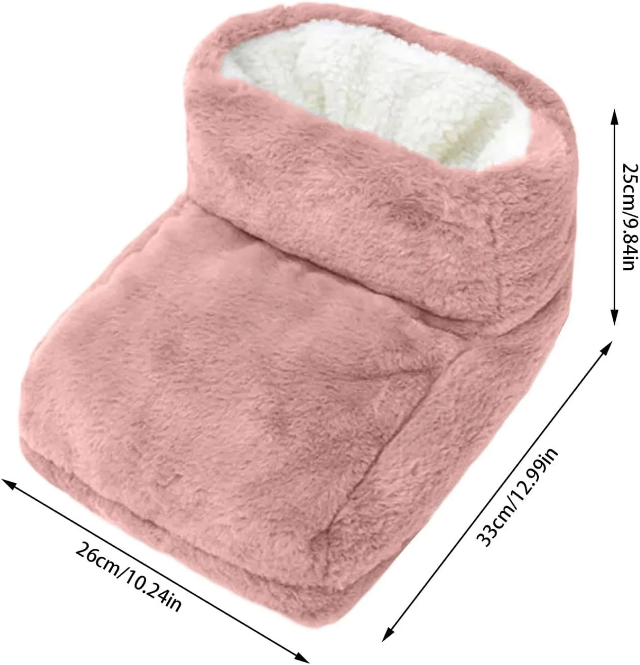 Cozzii Foot Warmer, Cozzii Foot Warmer Cordless, Soft Flannel-Slip Foot Warmer Slippers, Under Desk Foot Warmer for Cold Feet, Electric Foot Warmer Boots for Bed Home (Grey Three-Speed Regulation)