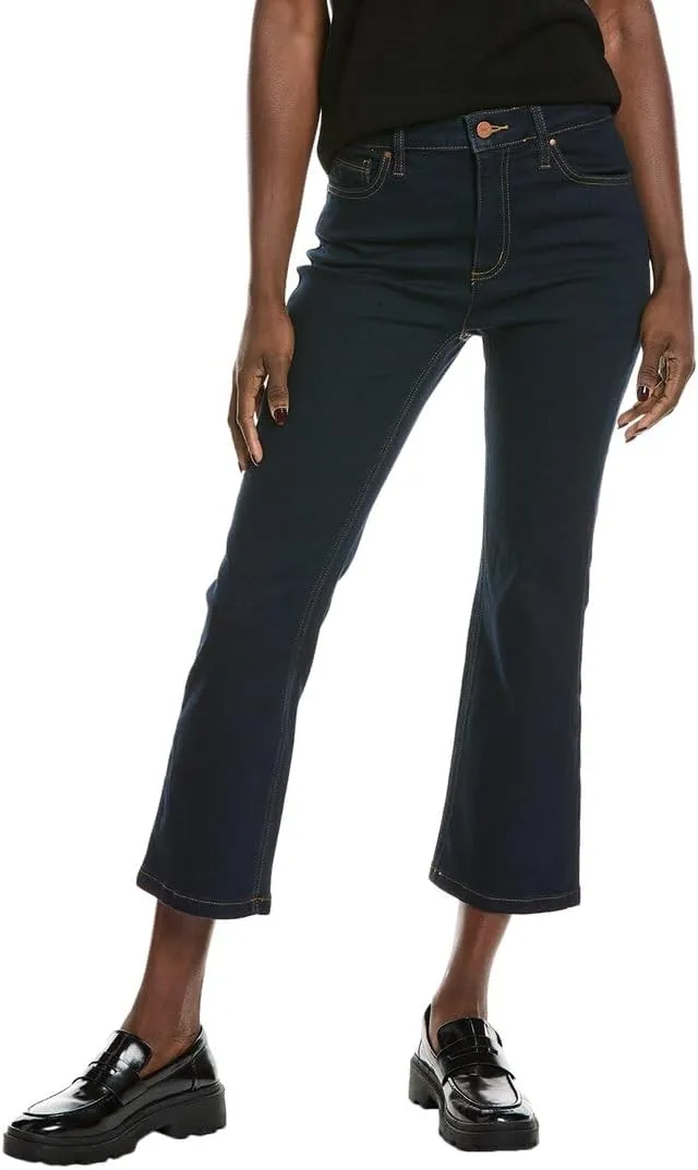 Cropped Kick Flare High Rise Jeans