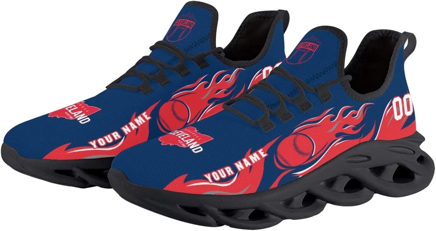 Custom Baseball Flex Control Sneakers Personalized Fan Men's Breathable Name Number Gift Workout Athletic Gym Slip-on Shoes