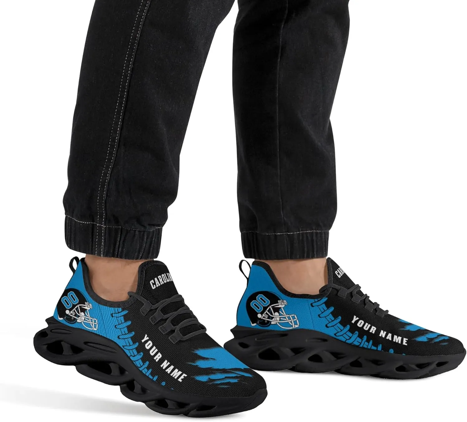 Custom Football Flex Control Sneakers Personalized Fans Men's Breathable Name Number Gifts Workout Athletic Gym Slip-on Shoes