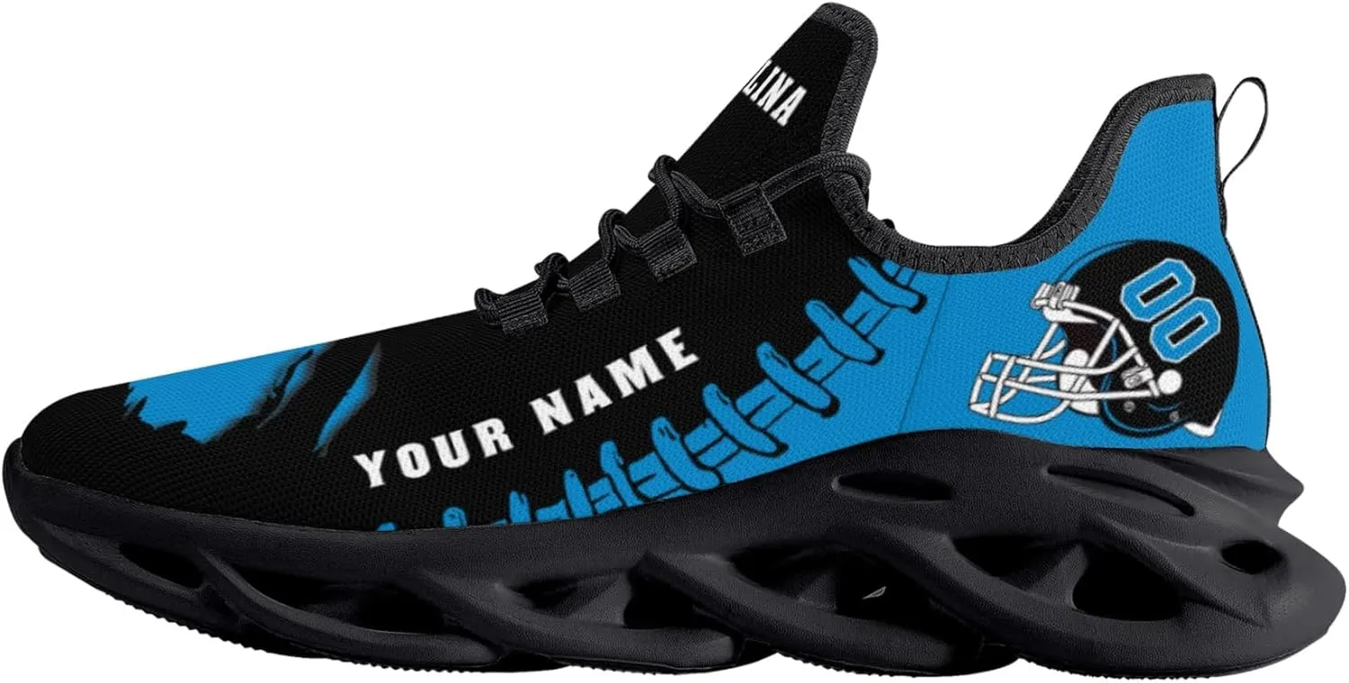 Custom Football Flex Control Sneakers Personalized Fans Men's Breathable Name Number Gifts Workout Athletic Gym Slip-on Shoes