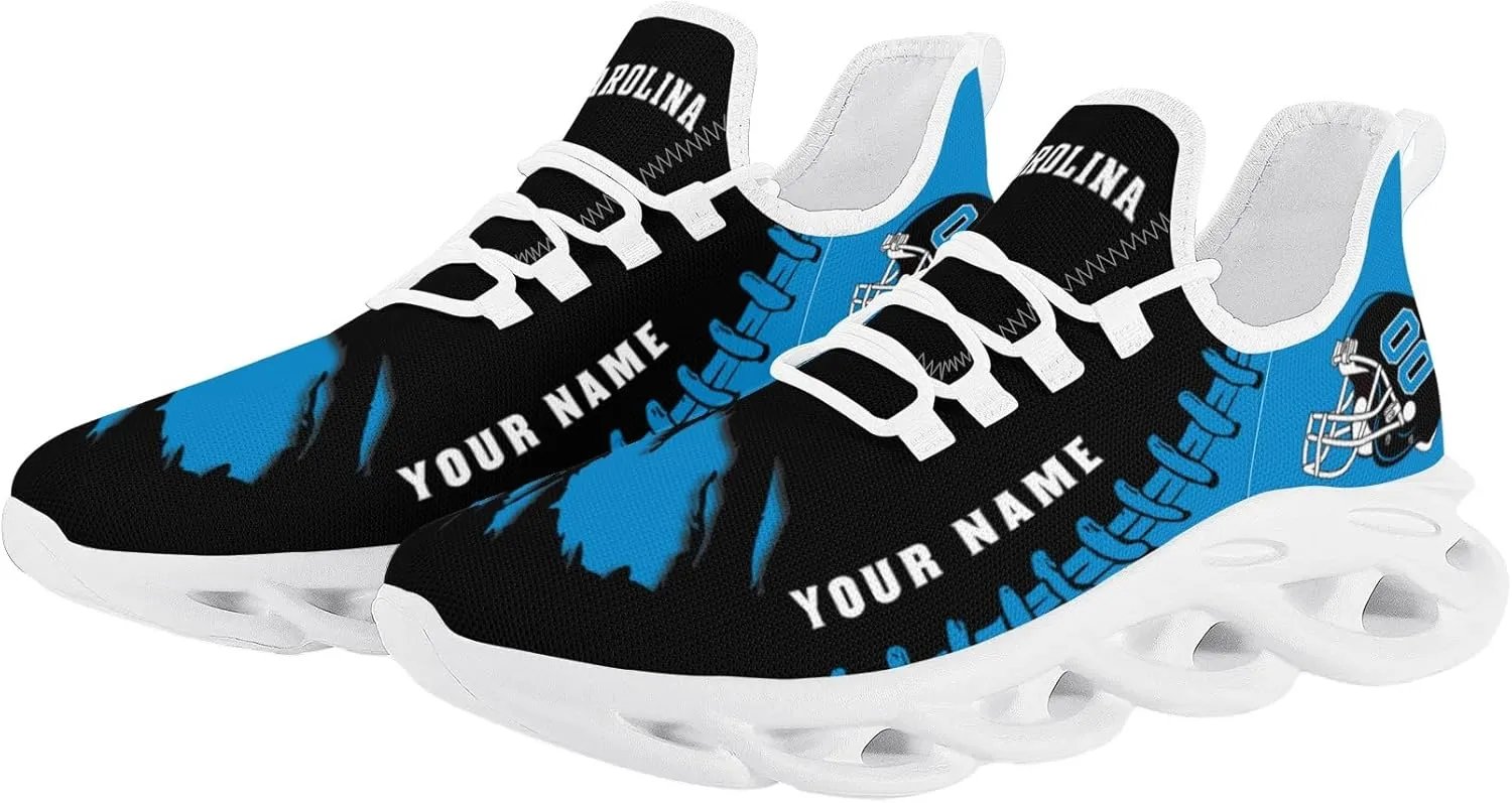 Custom Football Flex Control Sneakers Personalized Fans Men's Breathable Name Number Gifts Workout Athletic Gym Slip-on Shoes