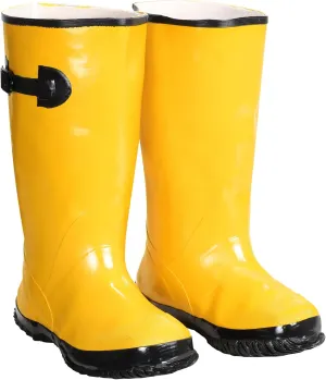 Custom Leathercraft Mens Rain Slush Boot ,Fabric Lined For Comfort, Yellow, Size 14 US
