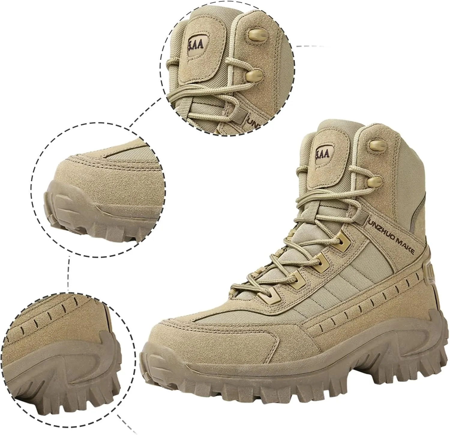 Daily Sneaker Men's Winter Fashion High Top Thick Sole Lace Up Hiking Shoes and Thick Sports Running Shoes Men's