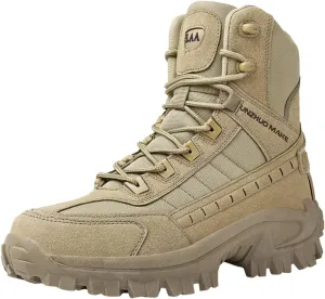Daily Sneaker Men's Winter Fashion High Top Thick Sole Lace Up Hiking Shoes and Thick Sports Running Shoes Men's