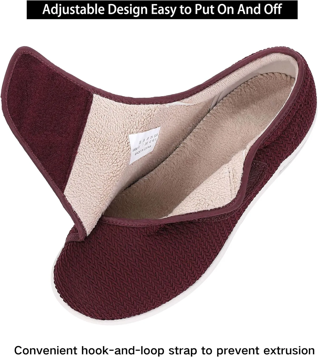 Diabetic Shoes for Women, Women's Wide Width Elderly Shoes, Adjustable Closure Lightweight Breathable, Swollen Feet Walking Edema Sneakers