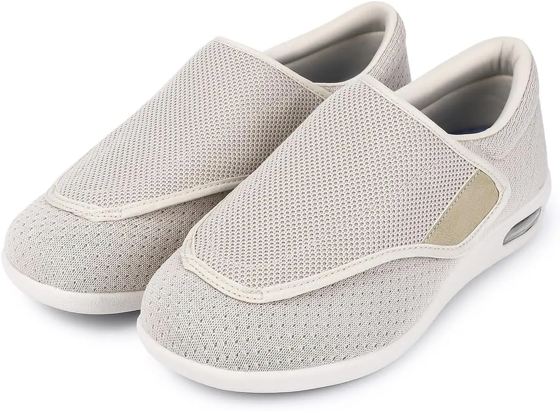 Diabetic Shoes for Women, Women's Wide Width Elderly Shoes, Adjustable Closure Lightweight Breathable, Swollen Feet Walking Edema Sneakers