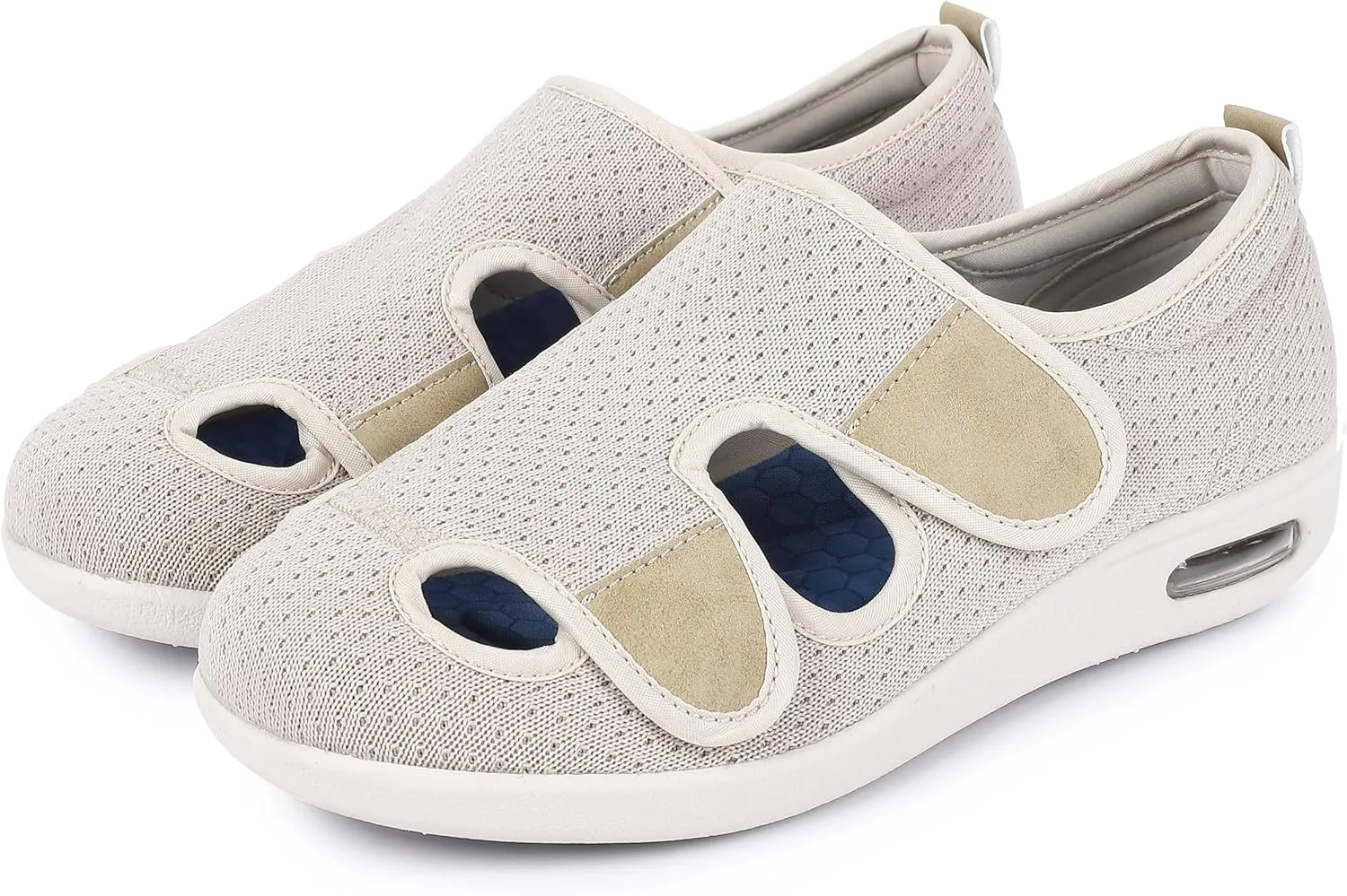 Diabetic Shoes for Women, Women's Wide Width Elderly Shoes, Adjustable Closure Lightweight Breathable, Swollen Feet Walking Edema Sneakers