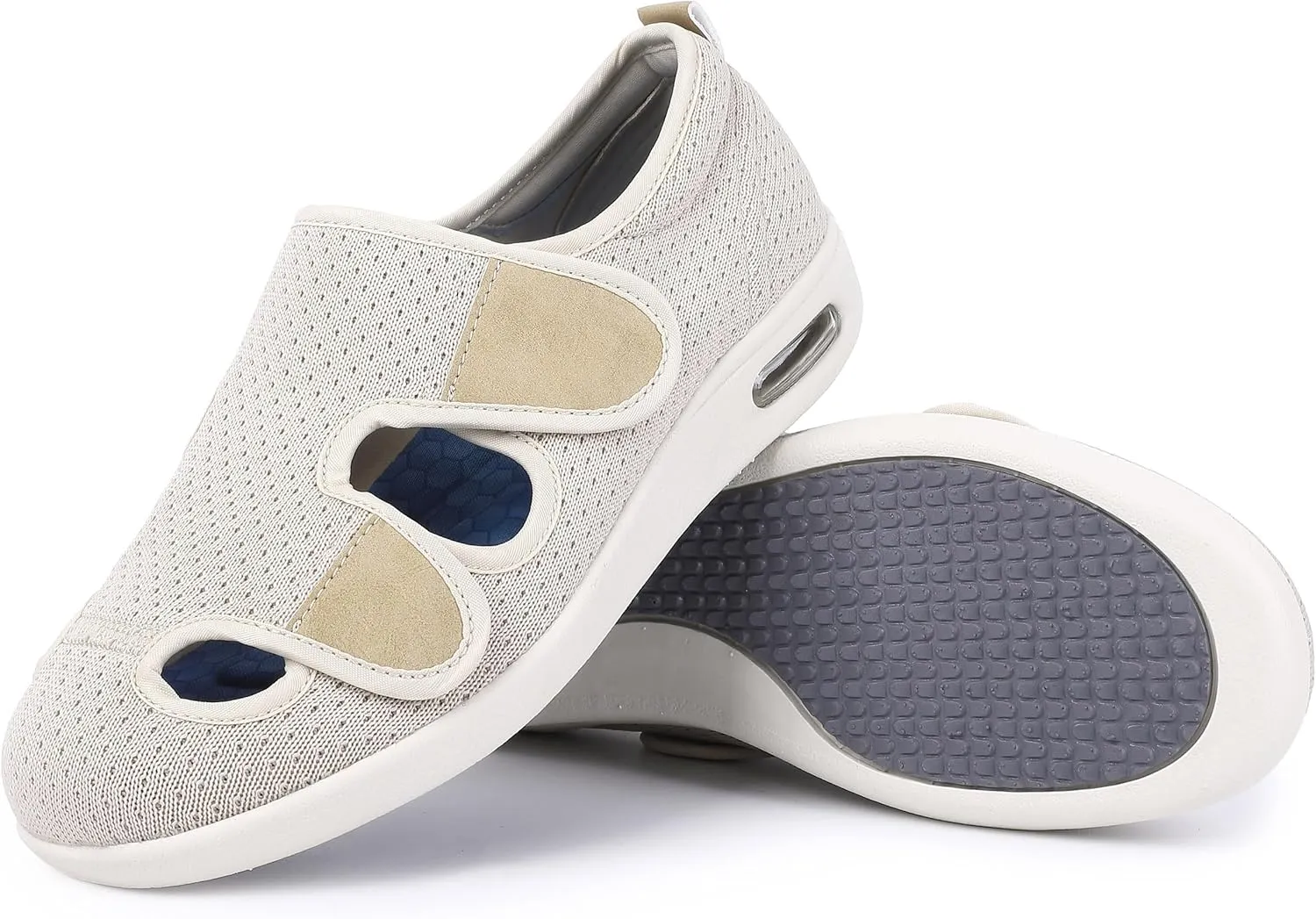 Diabetic Shoes for Women, Women's Wide Width Elderly Shoes, Adjustable Closure Lightweight Breathable, Swollen Feet Walking Edema Sneakers